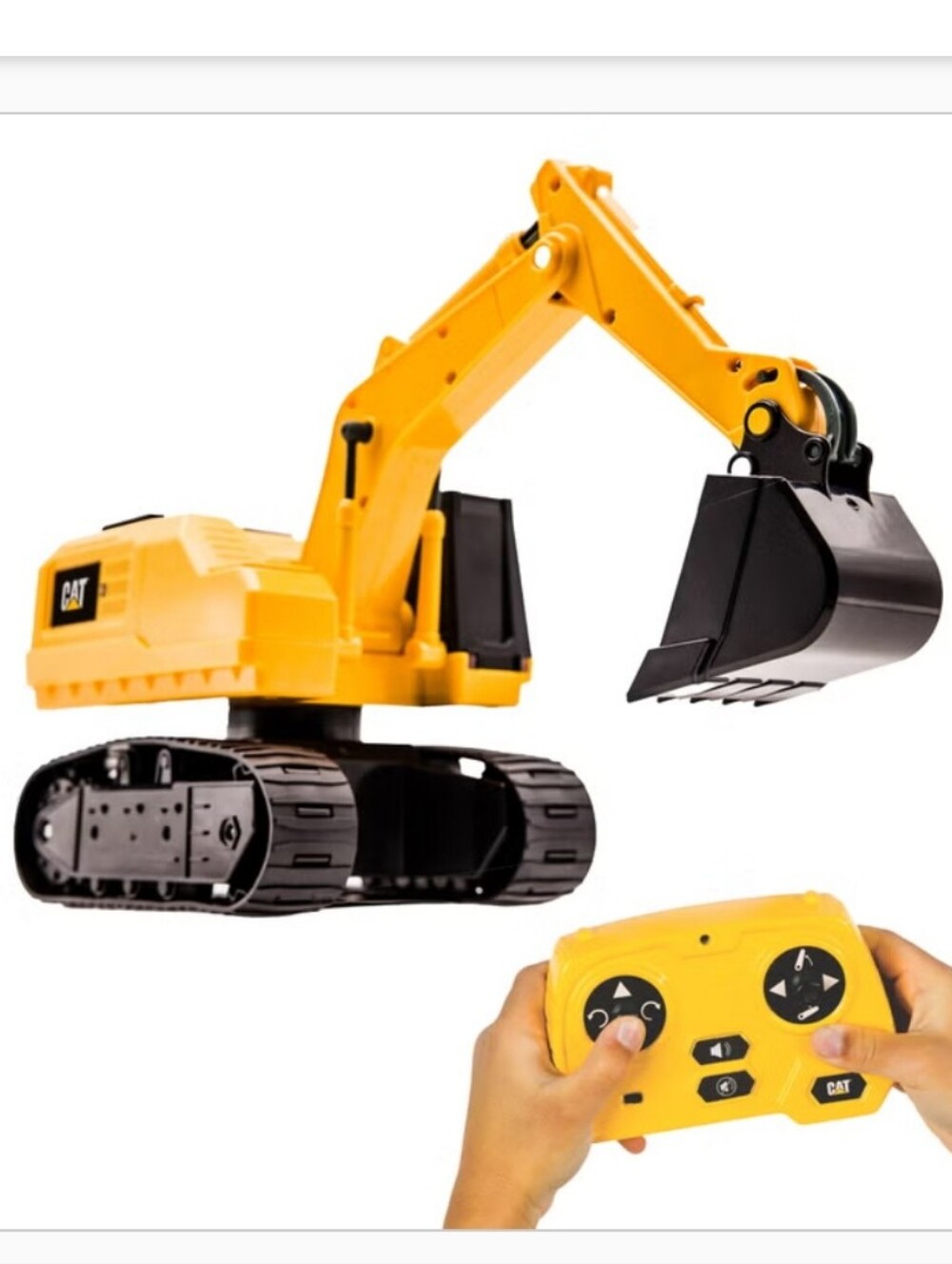 CAT Yellow Remote Control Steel Excavator Toy